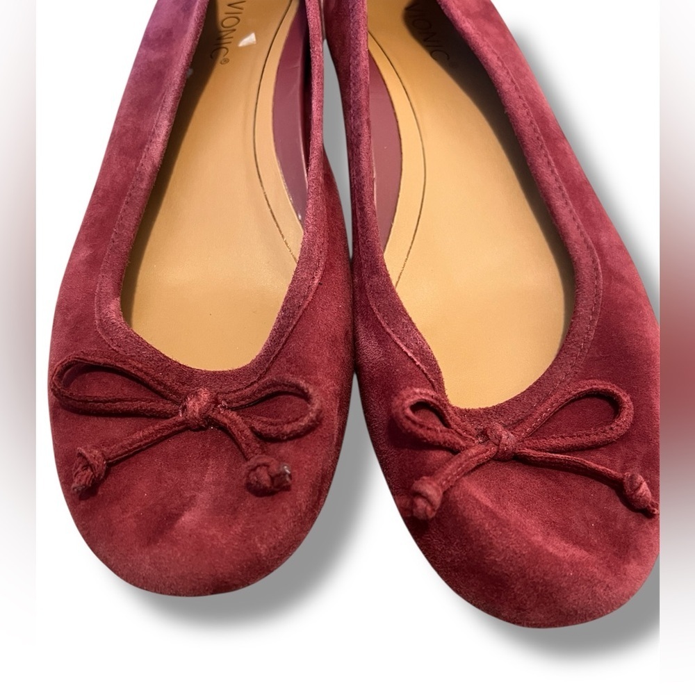 Vionic Callisto Women's Ballet Flats in Shiraz Burgandy Red - Picture 5 of 9